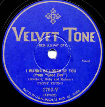 I Wanna Be Loved By You-Velvet Tone 1792-V